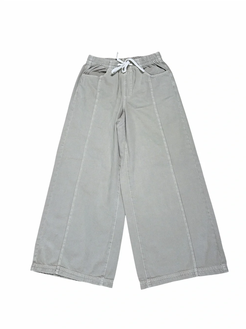 NWT Universal Thread Tan Denim Wide Leg Pull On Pant Size Medium - Picture 1 of 9